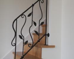 110-ロートアイアンひな壇手摺り ロートアイアン手摺り