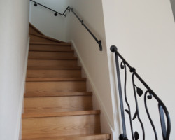 111-ロートアイアン階段壁手摺り ロートアイアン手摺り