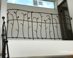 114-ロートアイアン吹抜けの手摺り ロートアイアン手摺り